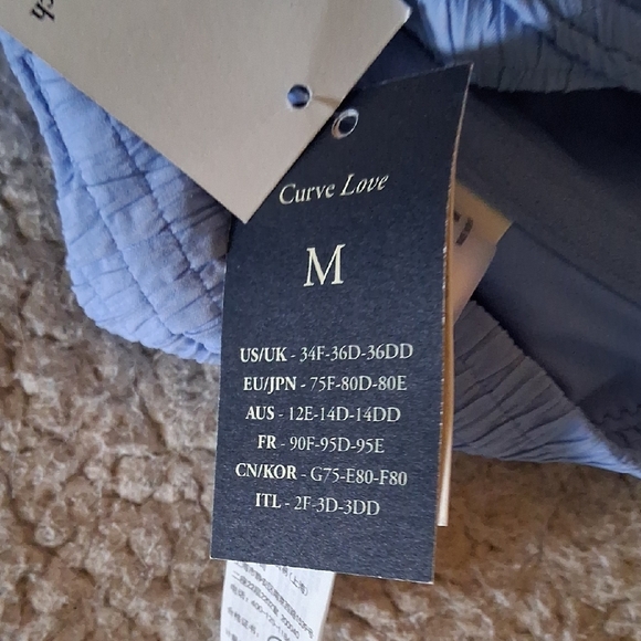 Abercrombie & Fitch Light Blue Textured Bikini Top - Picture 4 of 4